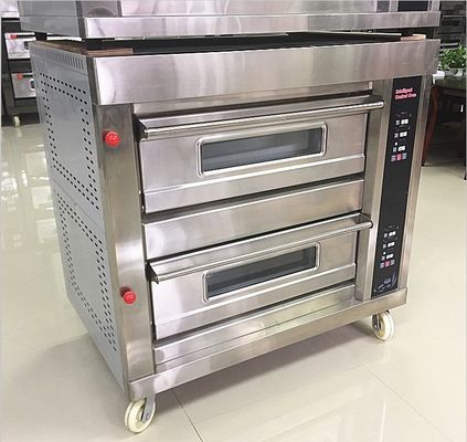 0.1kw Horno eléctrico de cubierta para pan 3 cubierta 12 bandejas Horno de gas de panadería con control de tiempo