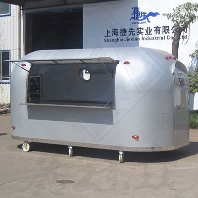 Función de venta de bocadillos Trailer móvil de alimentación para carretillas de comida al aire libre