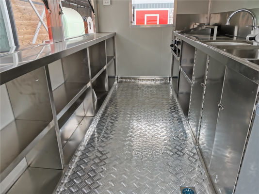 Comerciante de restauración de comida callejera Quiosco de comida moderna remolque para pizza hamburguesa pollo frito