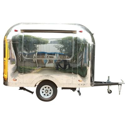 2021 Kiosco móvil de carrito de alimentos inoxidable para empresa de publicidad