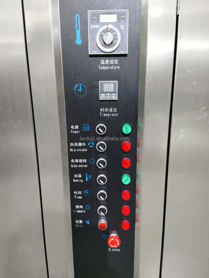 Horno de gas eléctrico comercial de acero inoxidable con rack rotativo con diesel para 16 32 bandejas