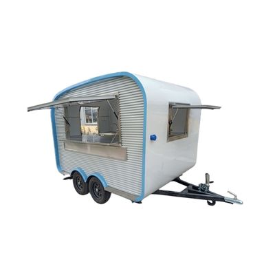Jugo Milk Tea Cart Hot Food Camiones de comida móviles Remolque con 1000 kg de larga vida útil