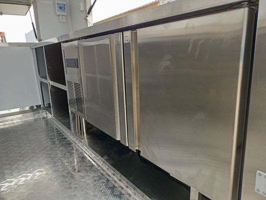 Jugo Milk Tea Cart Hot Food Camiones de comida móviles Remolque con 1000 kg de larga vida útil