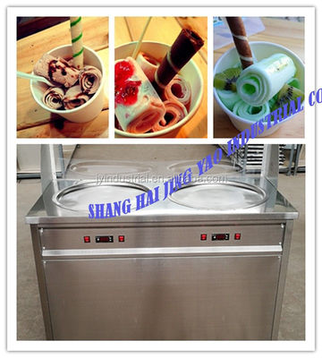 Partes de la máquina para rodillos de helados fritos de acero inoxidable de plata para rodillos duraderos