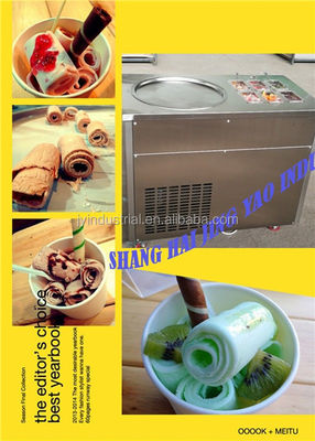Partes de la máquina para rodillos de helados fritos de acero inoxidable de plata para rodillos duraderos