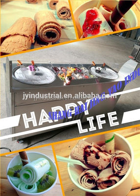 Máquina de helados de plata de doble cacerola para golosinas congeladas caseras