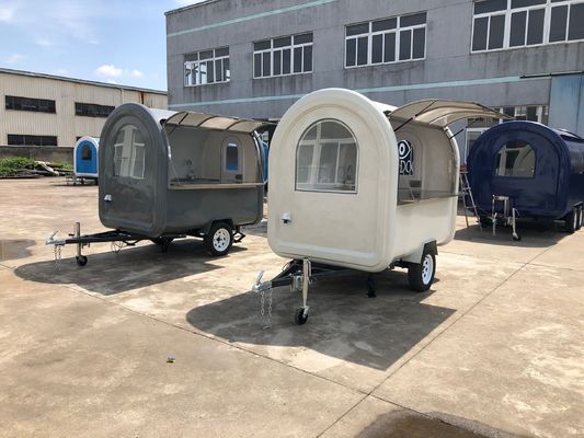 Shanghai Jingyao Carro de helados / camiones de alimentos Caravana de remolque con obras de construcción