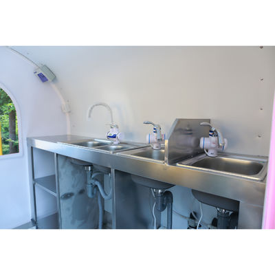 2300*1650*2300mm Carrito de comida móvil para té de burbujas helados de frutas churros crepes café