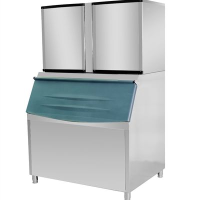 Fabricante de cubos de hielo industriales con refrigeración por aire o agua y capacidad de almacenamiento de hielo de 350 kg