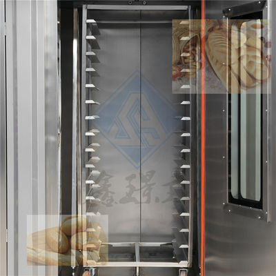 Horno rotativo de 32 bandejas con temperatura controlada para la producción de pan en el mercado minorista