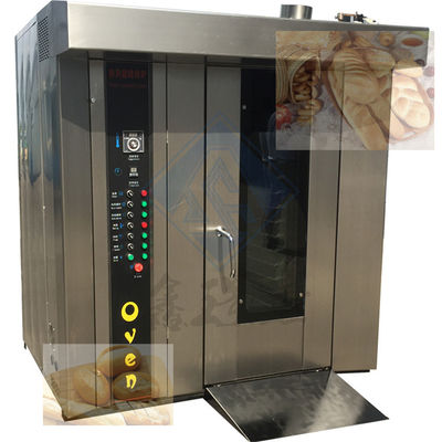 Horno rotativo de 32 bandejas con temperatura controlada para la producción de pan en el mercado minorista