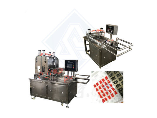 Máquina de fabricación de caramelos industriales con jalea para el chocolate goma dura suave Lollipop Bear