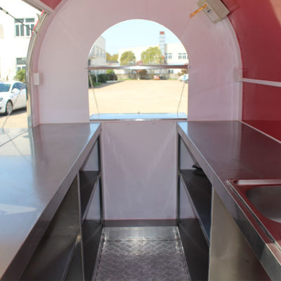 Conveniente L380 x W160 x H235cm camión de comida eléctrica ideal para bocadillos y rosquillas callejeras