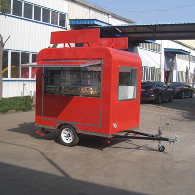 Carro de comida eléctrico móvil con cocina rodante y piezas de repuesto después del servicio