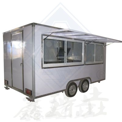 Coche de comida callejera de acero galvanizado con interior todo incluido y aperitivos incluidos