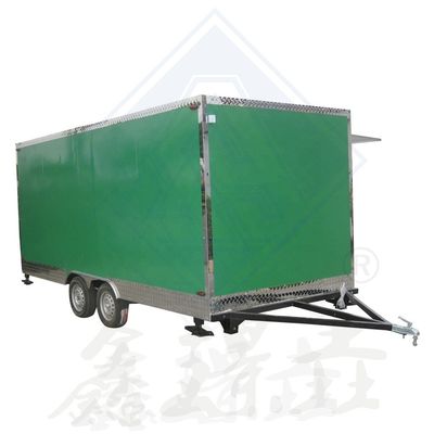 Coche de comida callejera de acero galvanizado con interior todo incluido y aperitivos incluidos