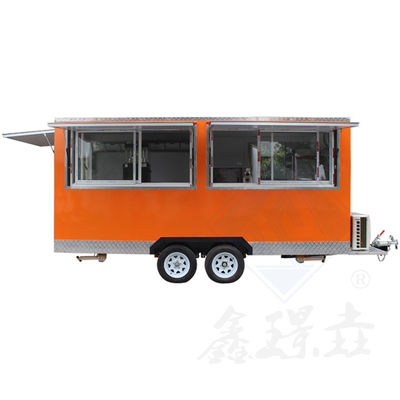 Camión de comida de acero inoxidable Equipo de cocina para hoteles Carrito de comida móvil aislado