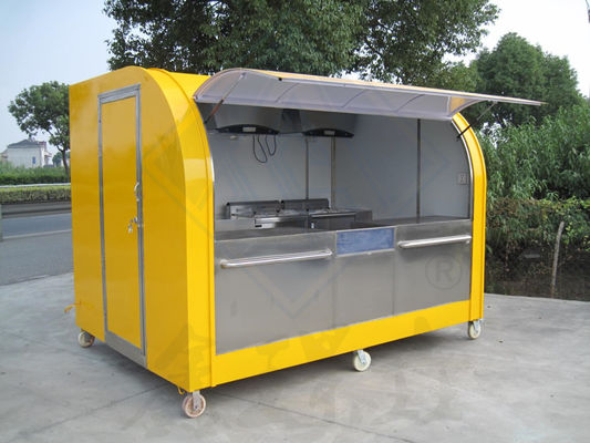 Carritos de comida comerciales Camión de comida personalizado con cocina completa y cubierta superior