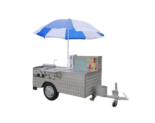Comida callejera Grill Camión de comida con maquinaria Función de venta de alimentos Materia prima Maíz