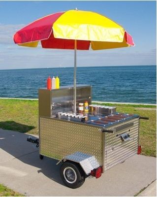 Comida callejera Grill Camión de comida con maquinaria Función de venta de alimentos Materia prima Maíz