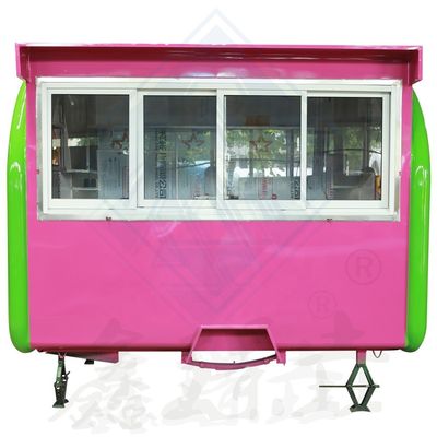 Función de la maquinaria de servicio de alimentos carro de remolque para la estación de trabajo de té de burbujas Funky manejable