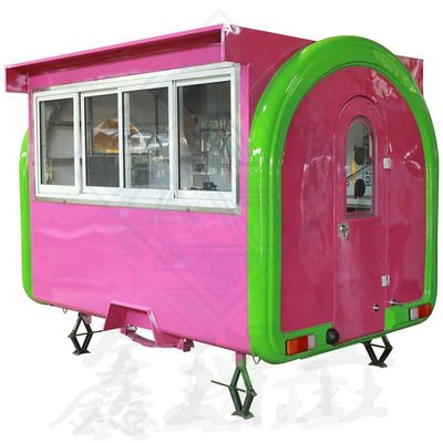 Función de la maquinaria de servicio de alimentos carro de remolque para la estación de trabajo de té de burbujas Funky manejable