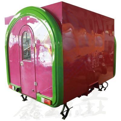 Función de la maquinaria de servicio de alimentos carro de remolque para la estación de trabajo de té de burbujas Funky manejable