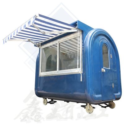 Función de la maquinaria de servicio de alimentos carro de remolque para la estación de trabajo de té de burbujas Funky manejable