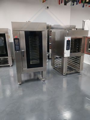 8 bandejas Horno de convección rotativo para panadería Automatización Energía Electricidad Gas horneado