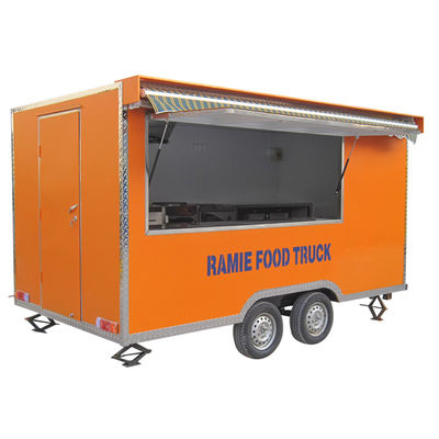 Camión de comida eléctrico de estilo retro para perritos calientes y helados Slush 2300*1750*2100mm Tamaño