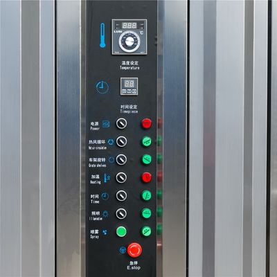 Máquina automática de horno rotativo para hornear muffins, pasteles, galletas y pan