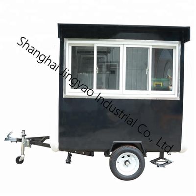 Adhesivos externos personalizados CE OEM GAS camión de comida con acero inoxidable y rueda grande