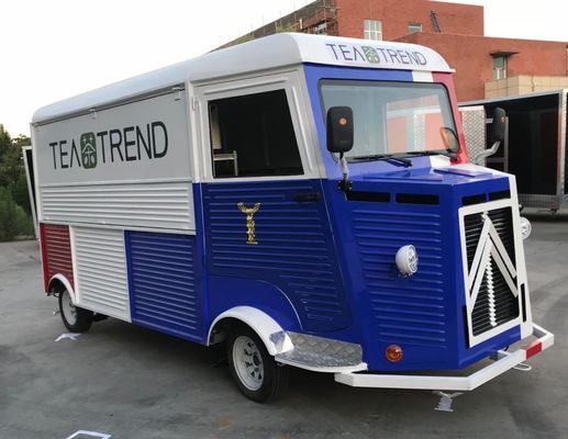 Maquinaria de camión de comida totalmente equipada para hacer bocadillos helados y bebidas en movimiento