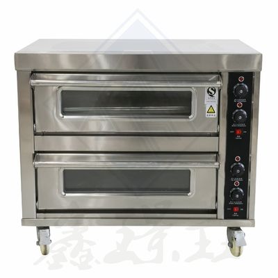 Materiales de soja 2 horno de cubierta de capas y transportador de mezcladores horno de pizza para equipos de panadería