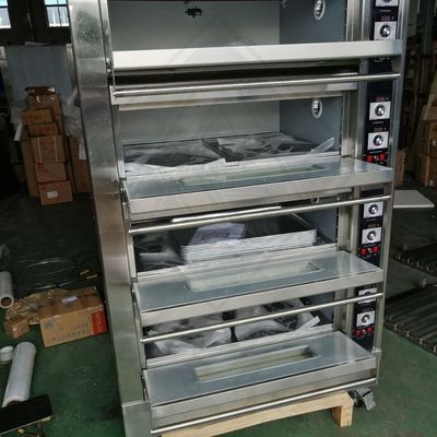 Materiales de soja 2 horno de cubierta de capas y transportador de mezcladores horno de pizza para equipos de panadería