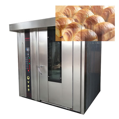 32 bandejas Máquina automática de hornear con gas industrial rotativo para equipos de procesamiento de alimentos