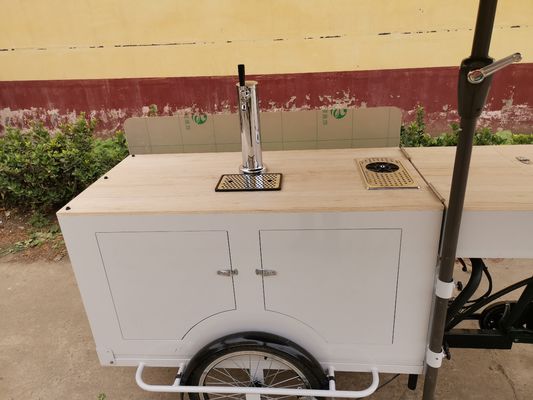 100 Vida útil larga carro de bicicletas de cerveza para vendedores móviles de alimentos y bebidas