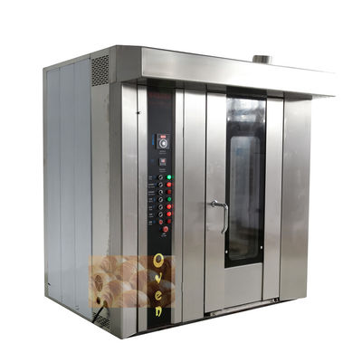 Máquina de hornear alimentos Panadería de cocina 32 horno de estante giratorio Diesel Gas eléctrico totalmente automático