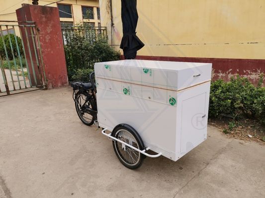 Venta en la calle al aire libre Vida útil de la bicicleta del carrito de alimentos con techo y móvil