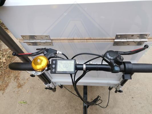 Venta en la calle al aire libre Vida útil de la bicicleta del carrito de alimentos con techo y móvil