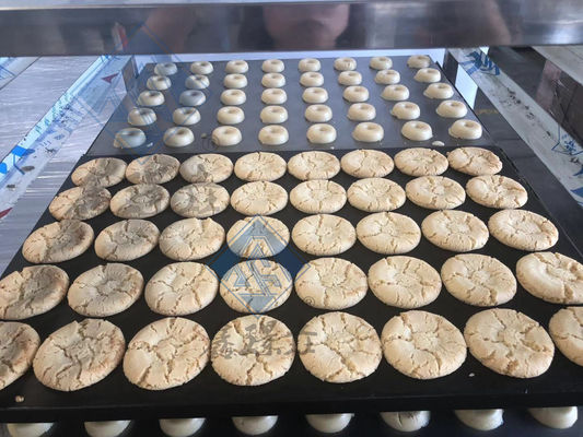 Función de la maquinaria de hacer galletas de pastel de nuez con línea de producción totalmente automática