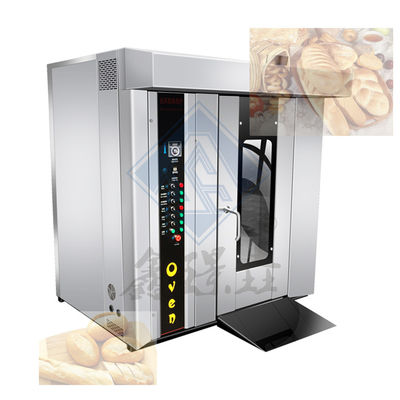 Horno de horneado de pan rotativo a gas diesel con rango de temperatura de temperatura ambiente-400