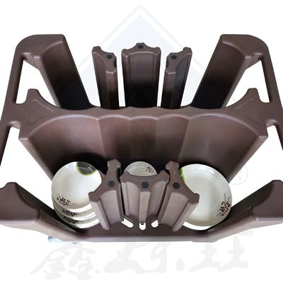 Carro de comida de diseño moderno con plato de plástico ajustable