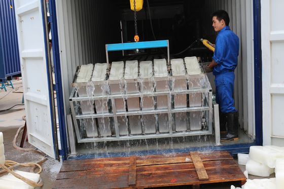 Máquina industrial de bloque de hielo comercial para la producción de hielo a gran escala