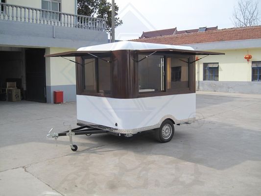 Carro de remolque de servicio de alimentos para venta al aire libre en la calle y carruaje móvil de servicio de cocina