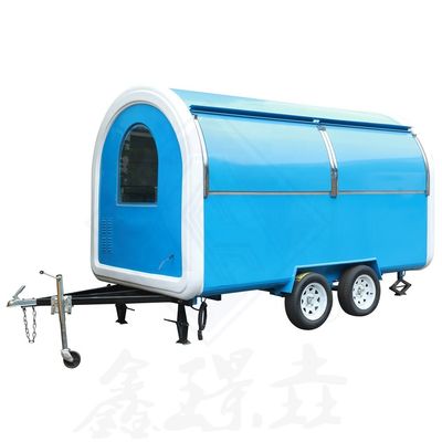 Carrito de comida de ruedas eléctricas de color personalizado para conos de nieve Carrito de perrito caliente Comida móvil Snack Food