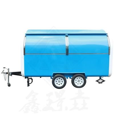Carrito de comida de ruedas eléctricas de color personalizado para conos de nieve Carrito de perrito caliente Comida móvil Snack Food
