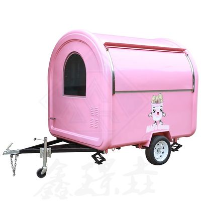 Carrito de comida de ruedas eléctricas de color personalizado para conos de nieve Carrito de perrito caliente Comida móvil Snack Food