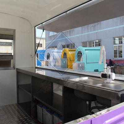 Camión de comida eléctrico móvil Pasta Sandwich Hamburguesa 60V Voltado Tipo de carrocería cerrada
