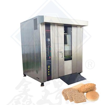 16 bandejas de gas horno de horneado de pan rotativo para panadería Tienda de panadería Equipos de la industria alimentaria